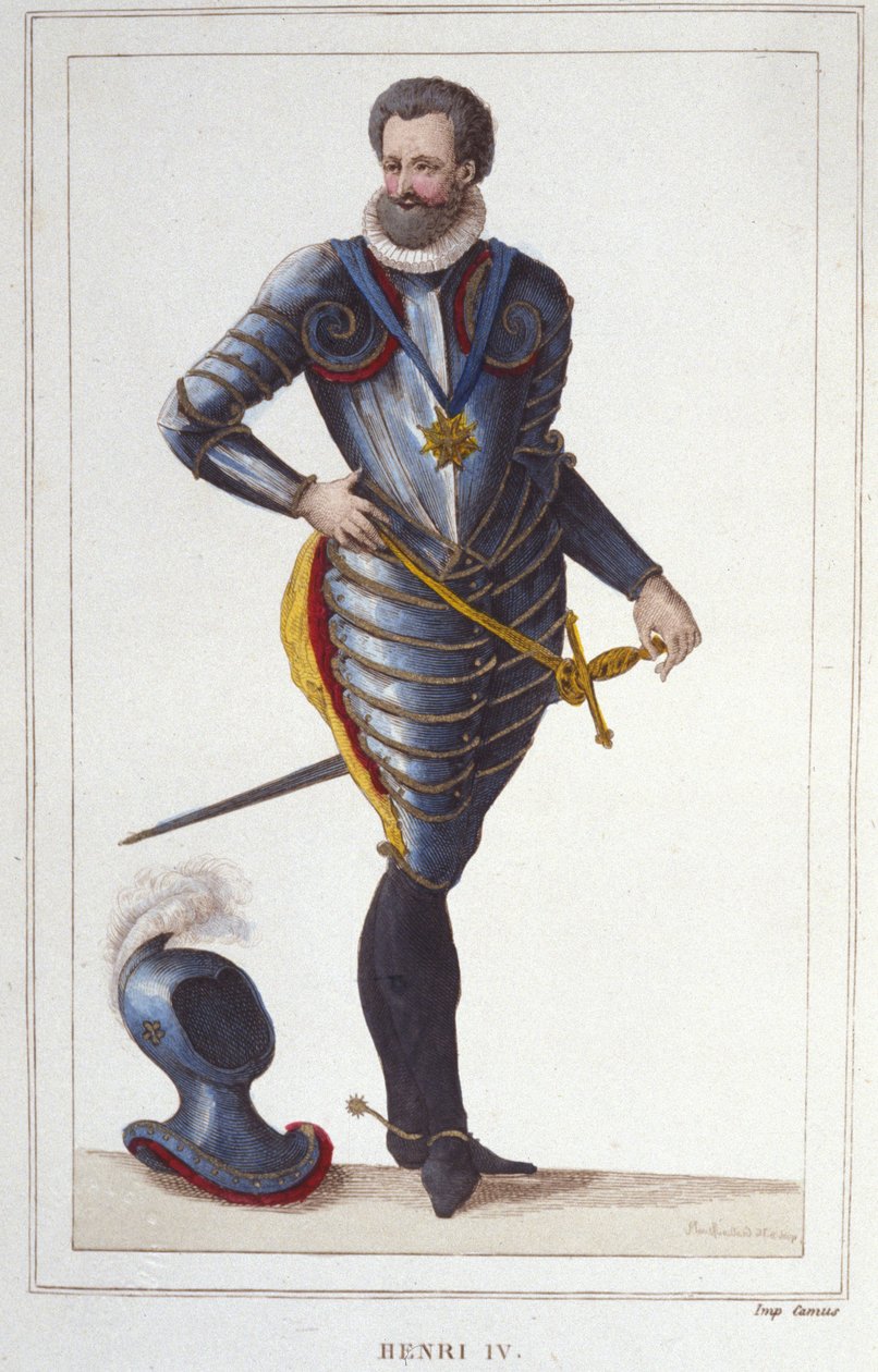 हेनरी चतुर्थ (1553-1610) का पोर्ट्रेट, फ्रांस का राजा 1830 का उत्कीर्णन द्वारा अज्ञात कलाकार