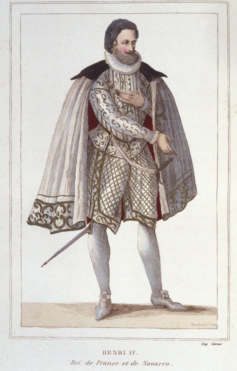 हेनरी चतुर्थ (1553-1610) का पोर्ट्रेट, फ्रांस का राजा 1830 का उत्कीर्णन द्वारा अज्ञात कलाकार