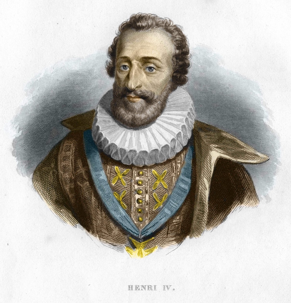 हेनरी चतुर्थ (1553 - 1610) का पोर्ट्रेट, फ्रांस के राजा ने 19वीं शताब्दी को उकेरा द्वारा अज्ञात कलाकार