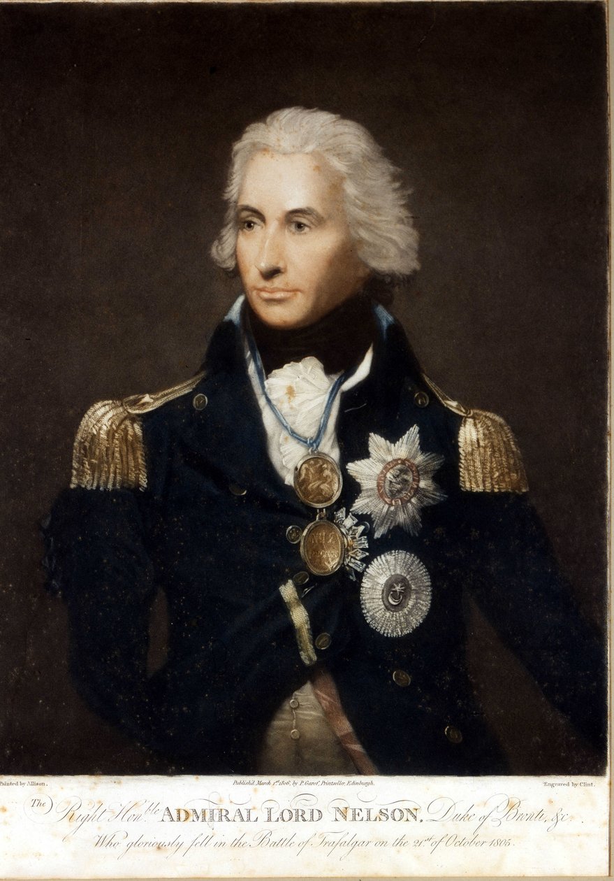 होरेशियो नेल्सन का पोर्ट्रेट (1758-1805), अंग्रेजी एडमिरल। द्वारा अज्ञात कलाकार