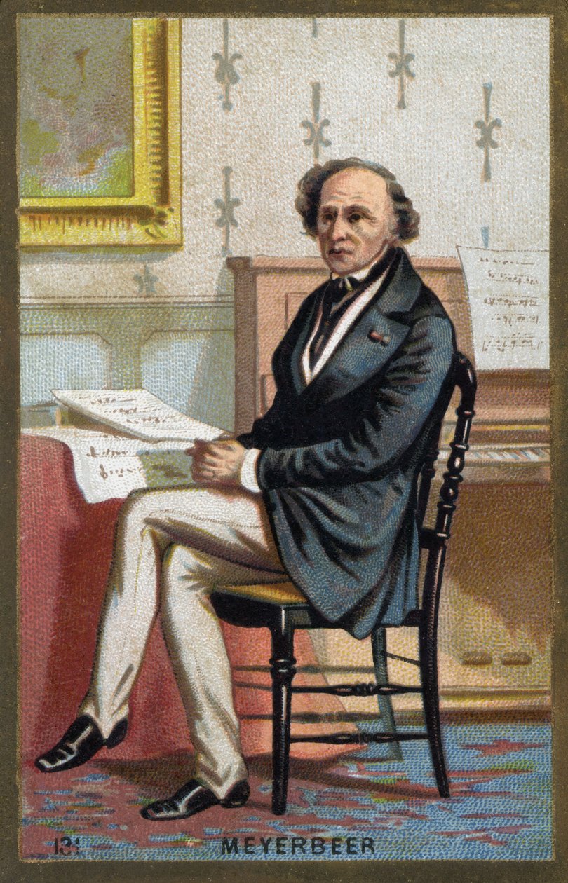 जर्मन संगीतकार जैकब लिबमैन मेयरबीर (1791-1864) का पोर्ट्रेट। द्वारा अज्ञात कलाकार