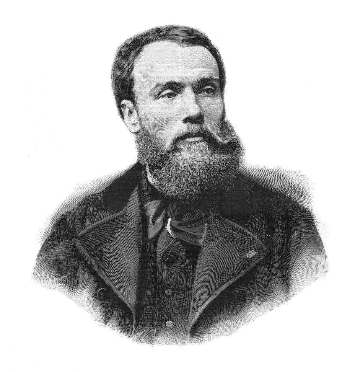 जीन-पॉल (जीन पॉल) लॉरेन्स (1838-1921) का पोर्ट्रेट फ्रांसीसी चित्रकार और मूर्तिकार - 1891 की नक्काशी द्वारा अज्ञात कलाकार