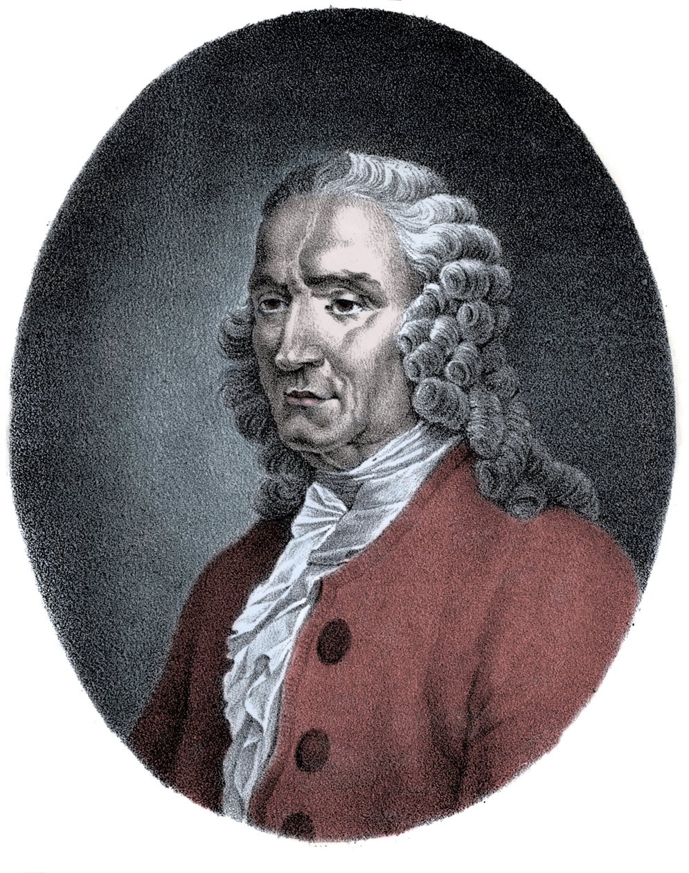 जीन-फिलिप (जीन फिलिप) रमेउ (1683-1764), फ्रांसीसी संगीतकार का पोर्ट्रेट। द्वारा अज्ञात कलाकार