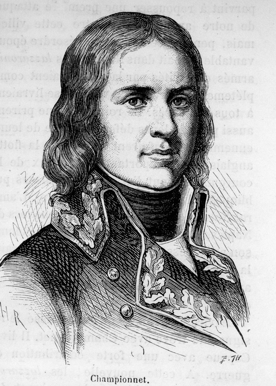 जीन एटिने चैंपियन का पोर्ट्रेट (1762-1800), फ्रांसीसी जनरल, उन्होंने क्रांति के अभियानों में भाग लिया। द्वारा अज्ञात कलाकार
