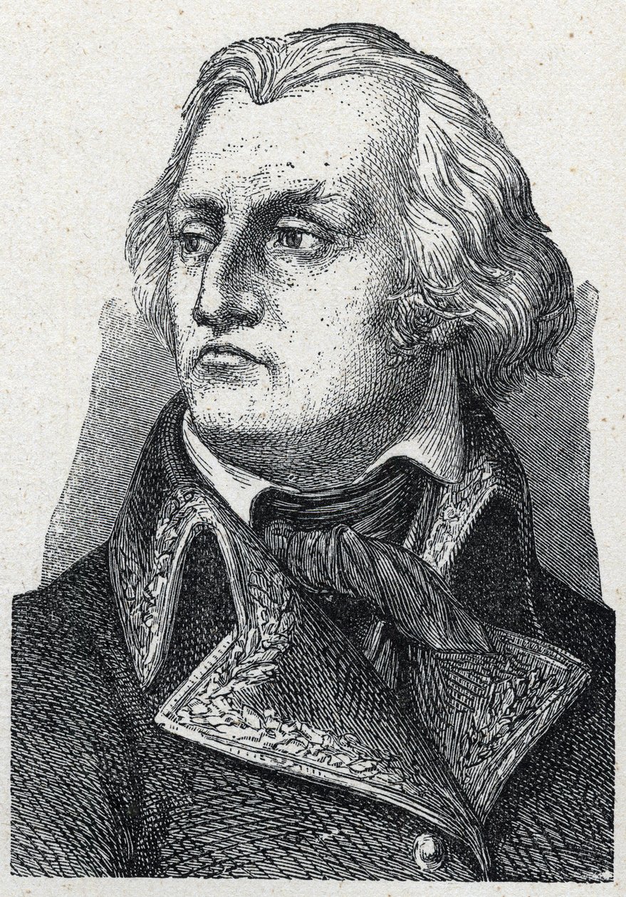 जीन फ्रेंकोइस (जीन-फ्रेंकोइस) बेरुयर (1737-1804) फ्रांसीसी क्रांति के फ्रांसीसी जनरल का पोर्ट्रेट। द्वारा अज्ञात कलाकार