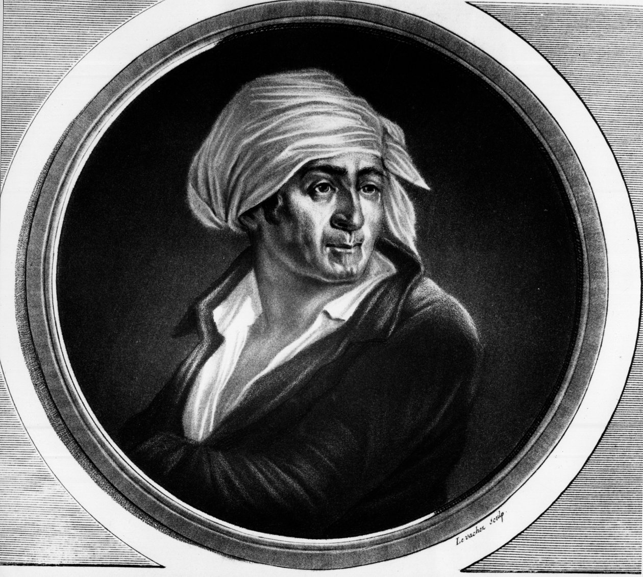 जीन पॉल मराट का पोर्ट्रेट (1763-1793)। "" फ्रांसीसी क्रांति के ऐतिहासिक चित्रों का पूरा संग्रह, तीन खंडों में "" में उत्कीर्णन "" 1804। द्वारा अज्ञात कलाकार
