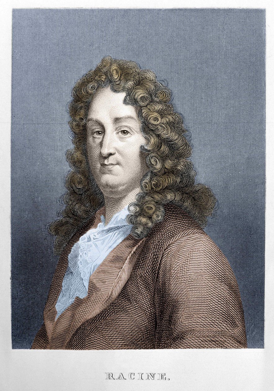 जीन रैसीन का पोर्ट्रेट (1639 - 1699), फ्रांसीसी नाटककार। द्वारा अज्ञात कलाकार