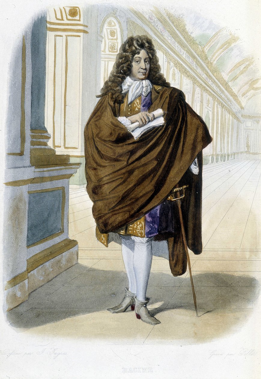 जीन रैसीन का पोर्ट्रेट, फ्रांसीसी नाटककार और कवि (1639 - 1699) - "" ले प्लुटार्क फ़्रैंकैस "में, एड। मेनेचेट द्वारा अज्ञात कलाकार