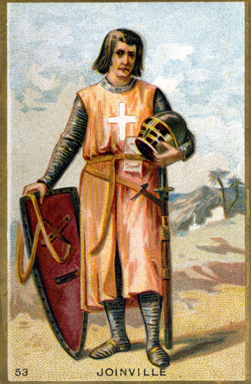 जीन डे जॉइनविल (1225 - 1317) का पोर्ट्रेट फ्रांसीसी स्तंभकार। 19 वीं शताब्दी की क्रोमोलिथोग्राफी। द्वारा अज्ञात कलाकार