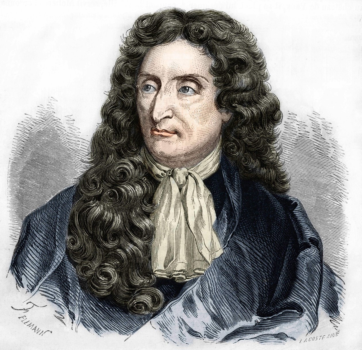 जीन डे ला फोंटेन (1621-1695), फ्रांसीसी कवि का पोर्ट्रेट। द्वारा अज्ञात कलाकार