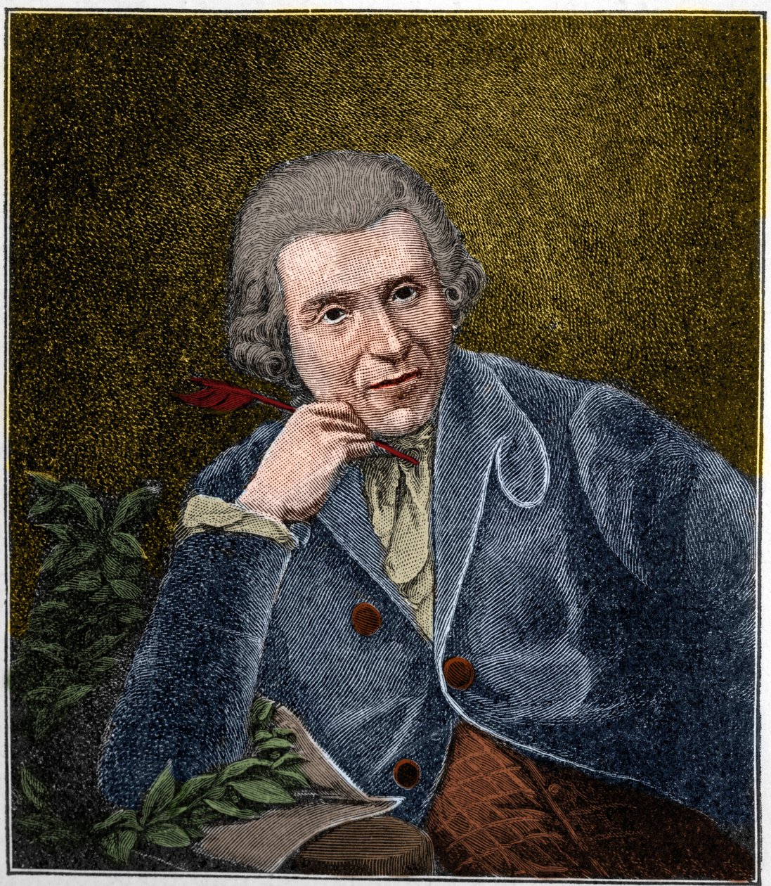 जोहान विल्हेम लुडविग ग्लीम (1719-1803) जर्मन कवि का पोर्ट्रेट। द्वारा अज्ञात कलाकार