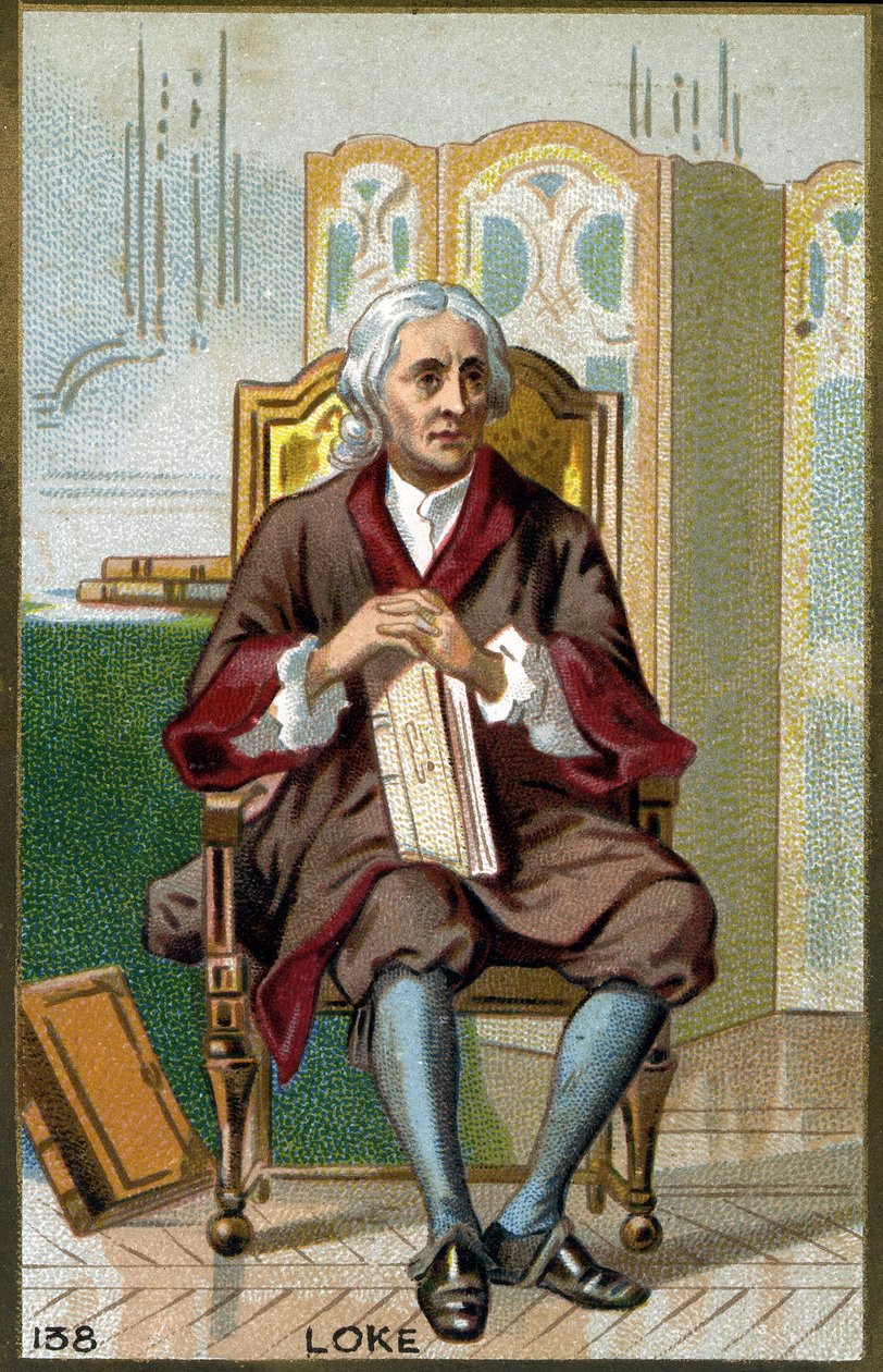 जॉन लोके का पोर्ट्रेट (1632 - 1704) अंग्रेजी दार्शनिक। 19वीं सदी की क्रोमोलिथोग्राफी। द्वारा अज्ञात कलाकार