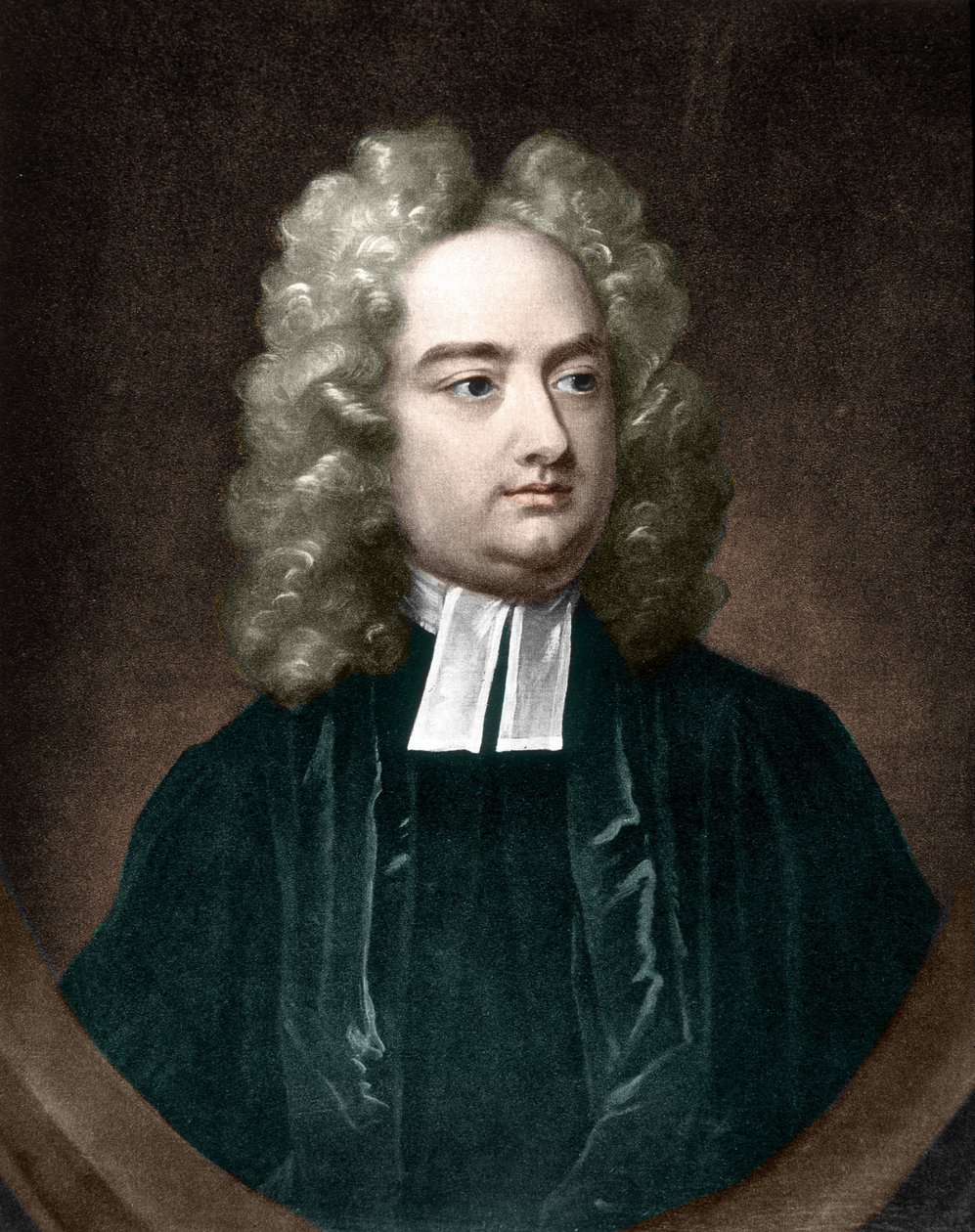 जोनाथन स्विफ्ट का पोर्ट्रेट। आयरिश लेखक (1667 से 1745)। द्वारा अज्ञात कलाकार