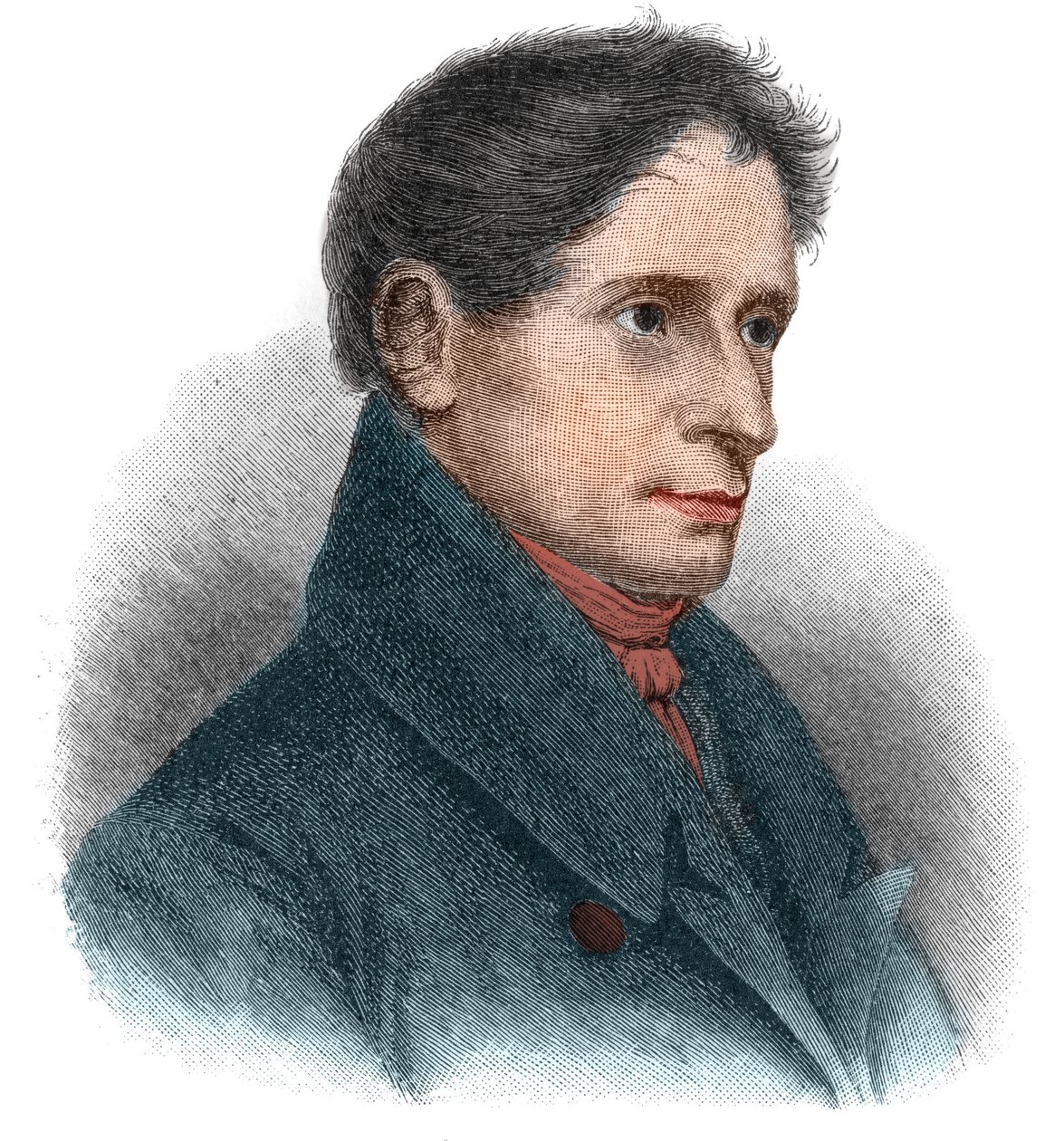 जोसेफ कार्ल बेनेडिक्ट वॉन आइचेंडोर्फ (1788-1857) जर्मन कवि और उपन्यासकार का पोर्ट्रेट। द्वारा अज्ञात कलाकार
