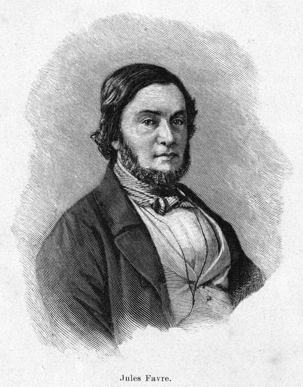 जूल्स फेवर का पोर्ट्रेट (1809 -1880), फ्रांसीसी राजनीतिज्ञ द्वारा अज्ञात कलाकार