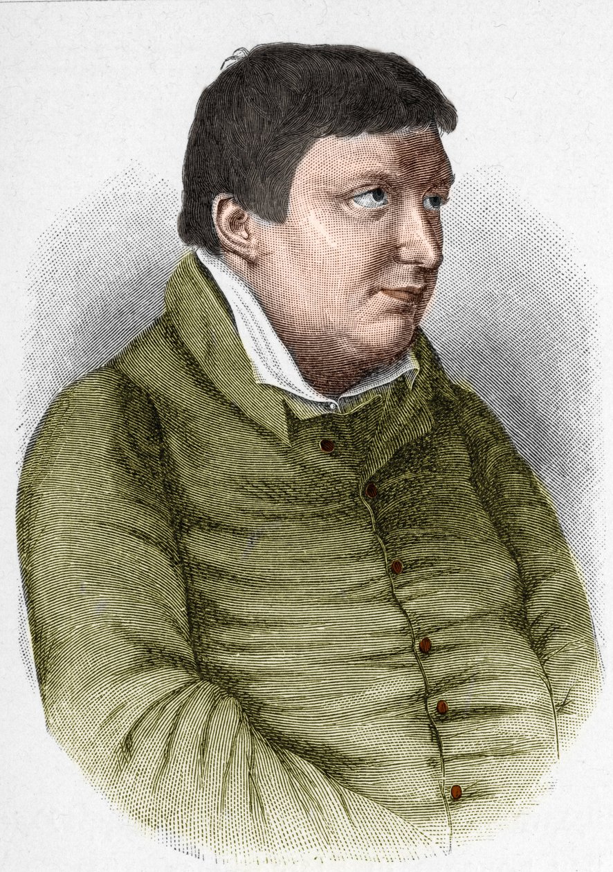 कार्ल विल्हेम फ्रेडरिक वॉन श्लेगल (1772-1829) का पोर्ट्रेट जर्मन दार्शनिक, आलोचक और रोमांटिक आंदोलन के लेखक द्वारा अज्ञात कलाकार