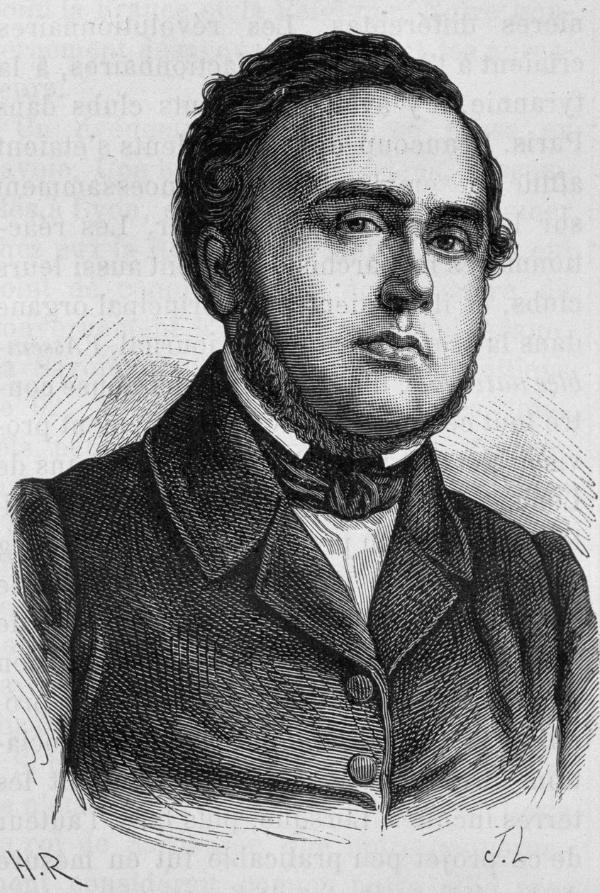 लेड्रू-रोलिन का पोर्ट्रेट (1807 - 1874)। एच. मार्टिन द्वारा "हिस्टोइरे डी फ्रांस" में 19वीं शताब्दी के अंत की नक्काशी। द्वारा अज्ञात कलाकार