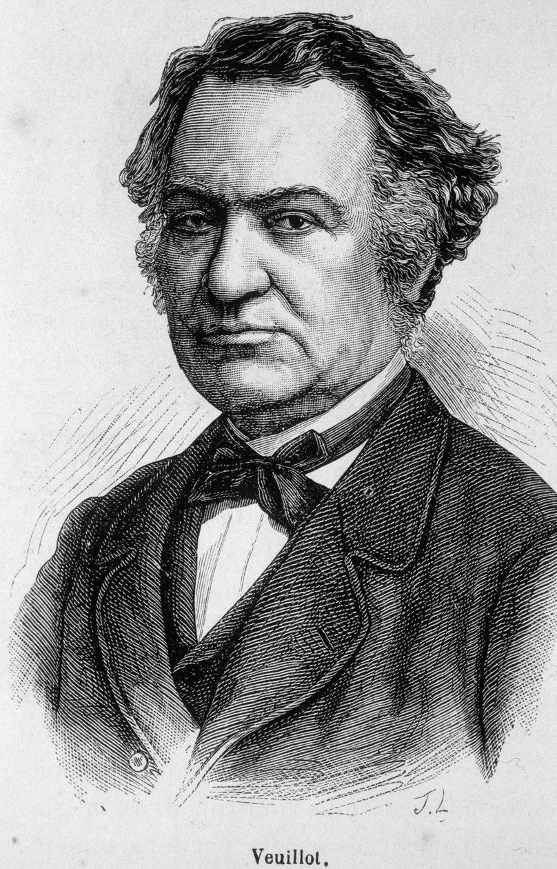 लुई वेउइलोट का पोर्ट्रेट, फ्रांसीसी कैथोलिक पत्रकार (1813-1883), "L'Univers" के सहयोगी और संपादक द्वारा अज्ञात कलाकार