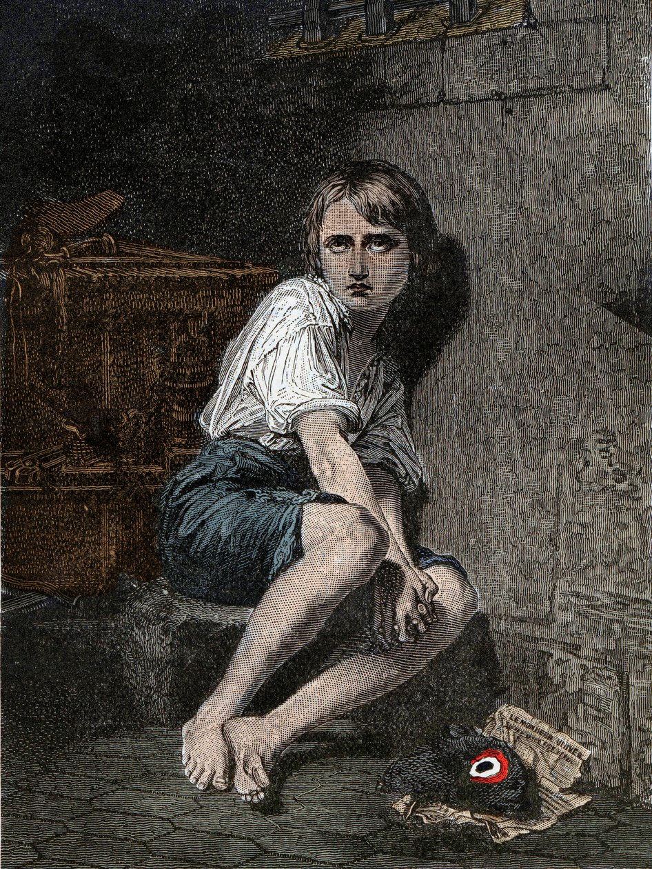 मंदिर की जेल, पेरिस में लुई XVII (1785-1795) का पोर्ट्रेट ” द्वारा अज्ञात कलाकार