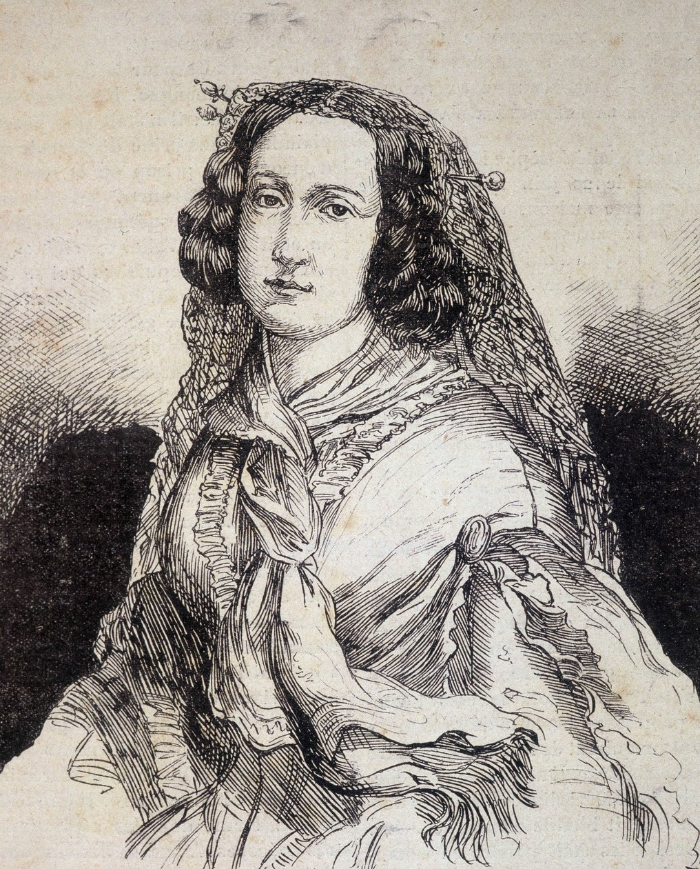 मैडम मार्सेलिन डेसबॉर्ड्स-वालमोर (डेसबॉर्ड्स वालमोर) (1786 - 1859) का पोर्ट्रेट, फ्रांसीसी लेखक - "" लेस कंटेम्पोरेन्स "" में, और 19 वीं शताब्दी के अंत में। द्वारा अज्ञात कलाकार