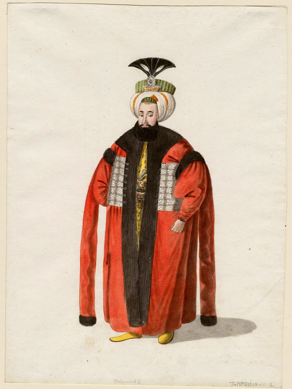 महमूद II का पोर्ट्रेट (1785-1839) द्वारा अज्ञात कलाकार