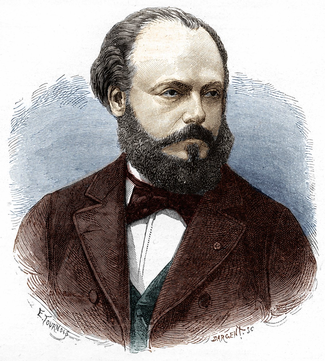 मार्सेल डेप्रेज़ का पोर्ट्रेट (1843-1918), फ्रांसीसी इंजीनियर और भौतिक विज्ञानी। द्वारा अज्ञात कलाकार