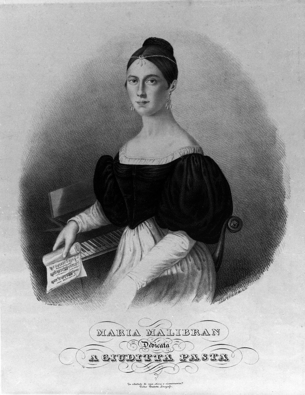 मारिया गार्सिया के पोर्ट्रेट को मालिब्रान (1808-1836) गायक कहा जाता है, जो गिउडिट्टा पास्ता को समर्पित है। द्वारा अज्ञात कलाकार