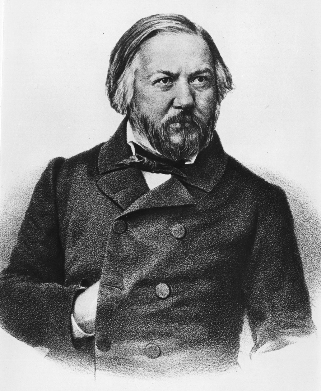 मिखाइल इवानोविच ग्लिंका का पोर्ट्रेट 1804-1857 संगीतकार रूसी। द्वारा अज्ञात कलाकार