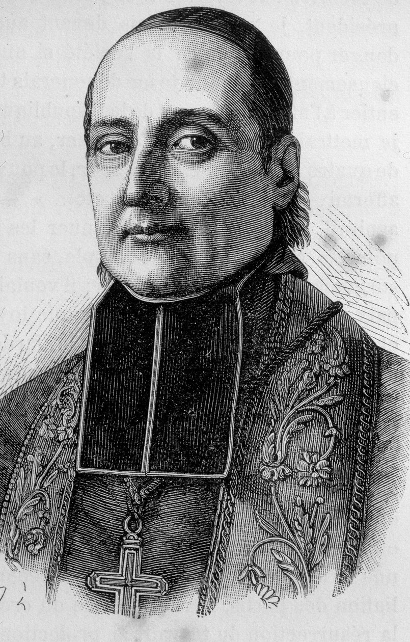 मोनसिग्नोर सिबोर का पोर्ट्रेट, फ्रेंच प्रीलेट (1792-1857) द्वारा अज्ञात कलाकार
