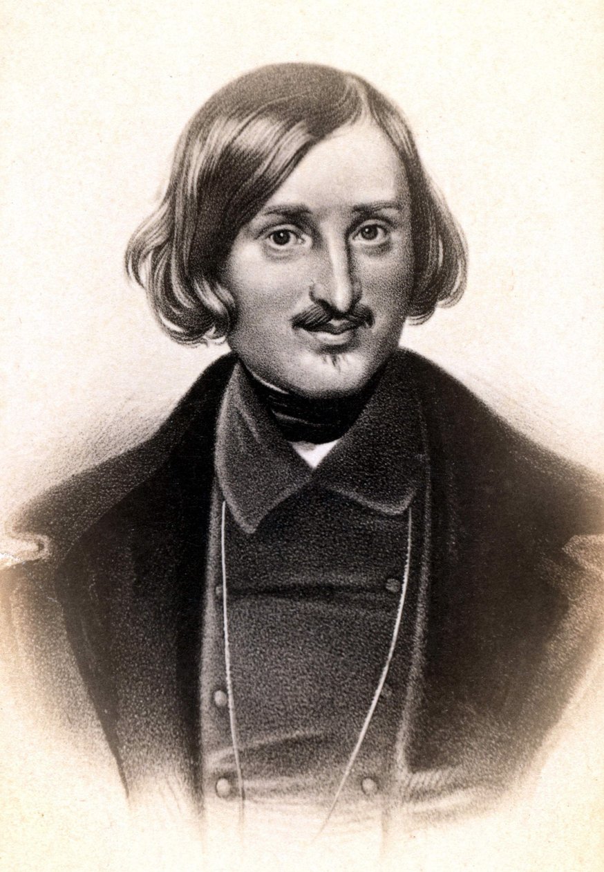 निकोलाई वासिलीविच का पोर्ट्रेट, फ्रांसीसी निकोलस गोगोल (1809 - 1852), रूसी लेखक में कहा गया है। उत्कीर्णन एस.डी. 19 वी सदी। द्वारा अज्ञात कलाकार
