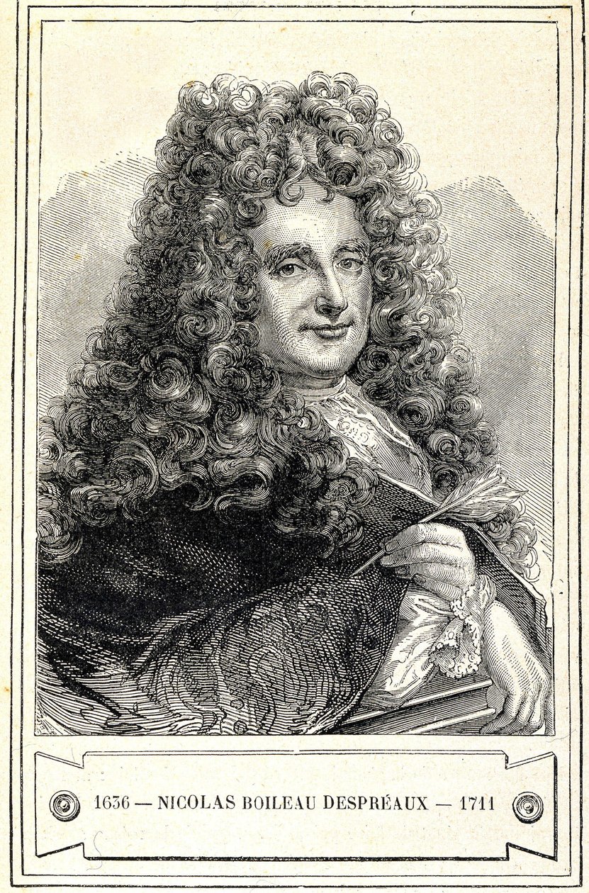 निकोलस बोइल्यू डेस्प्रो (बोइल्यू-डेस्प्रो) (1636 - 1711) का पोर्ट्रेट, 19वीं सदी में उत्कीर्ण द्वारा अज्ञात कलाकार