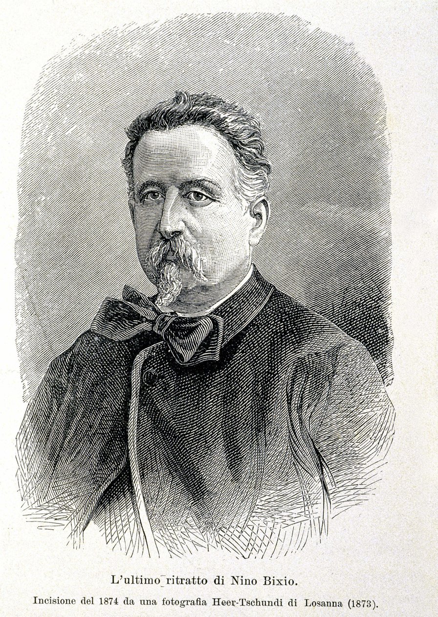 नीनो बिक्सियो का पोर्ट्रेट (1821-1873) इतालवी राजनीतिज्ञ द्वारा अज्ञात कलाकार