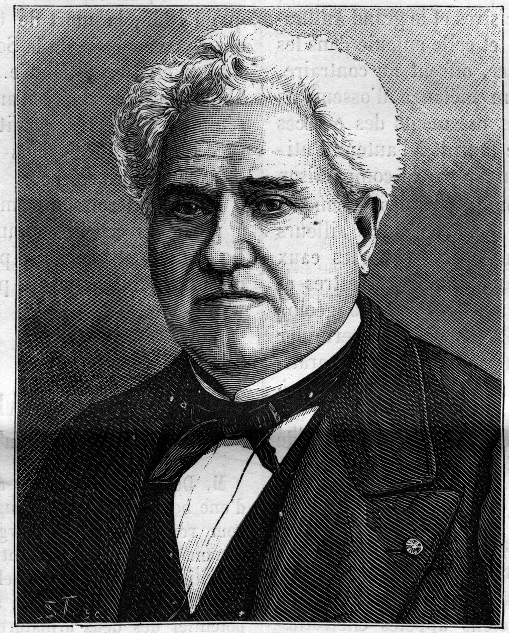 पॉल गेरवाइस (1816-1879) का पोर्ट्रेट, फ्रांसीसी प्राणी विज्ञानी और जीवाश्म विज्ञानी। "" ला नेचर "" में उत्कीर्णन द्वारा अज्ञात कलाकार