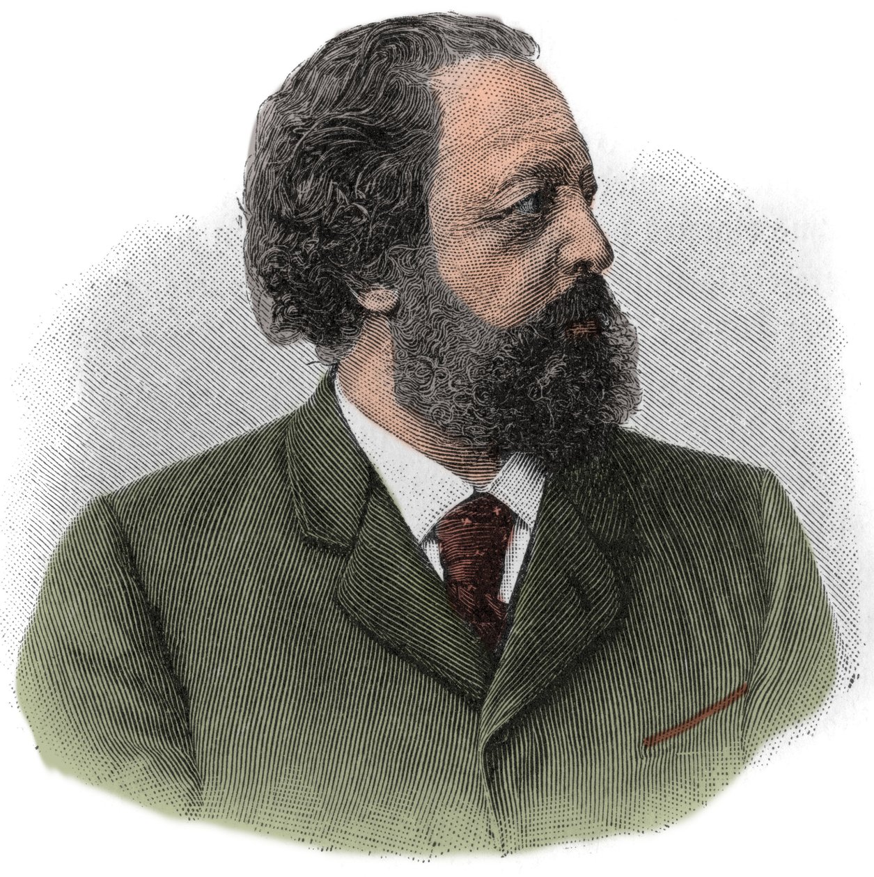 पॉल जोहान लुडविग वॉन हेसे (1830-1914) जर्मन लेखक का पोर्ट्रेट। द्वारा अज्ञात कलाकार