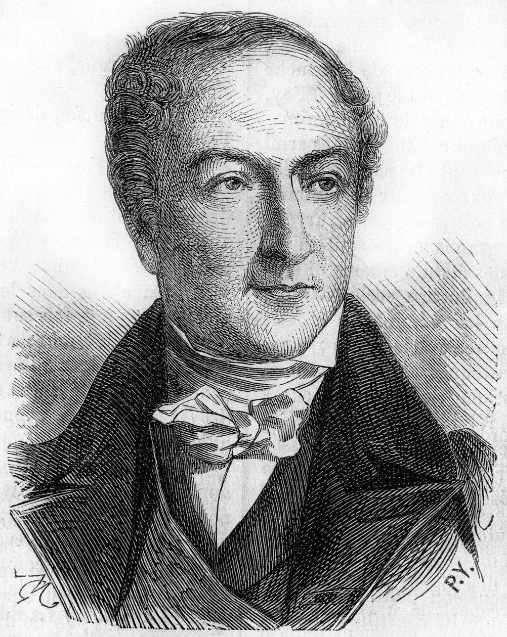 Peyronnet (या Peyronet) का पोर्ट्रेट, फ्रांसीसी राजनीतिज्ञ (1778 - 1854)। द्वारा अज्ञात कलाकार