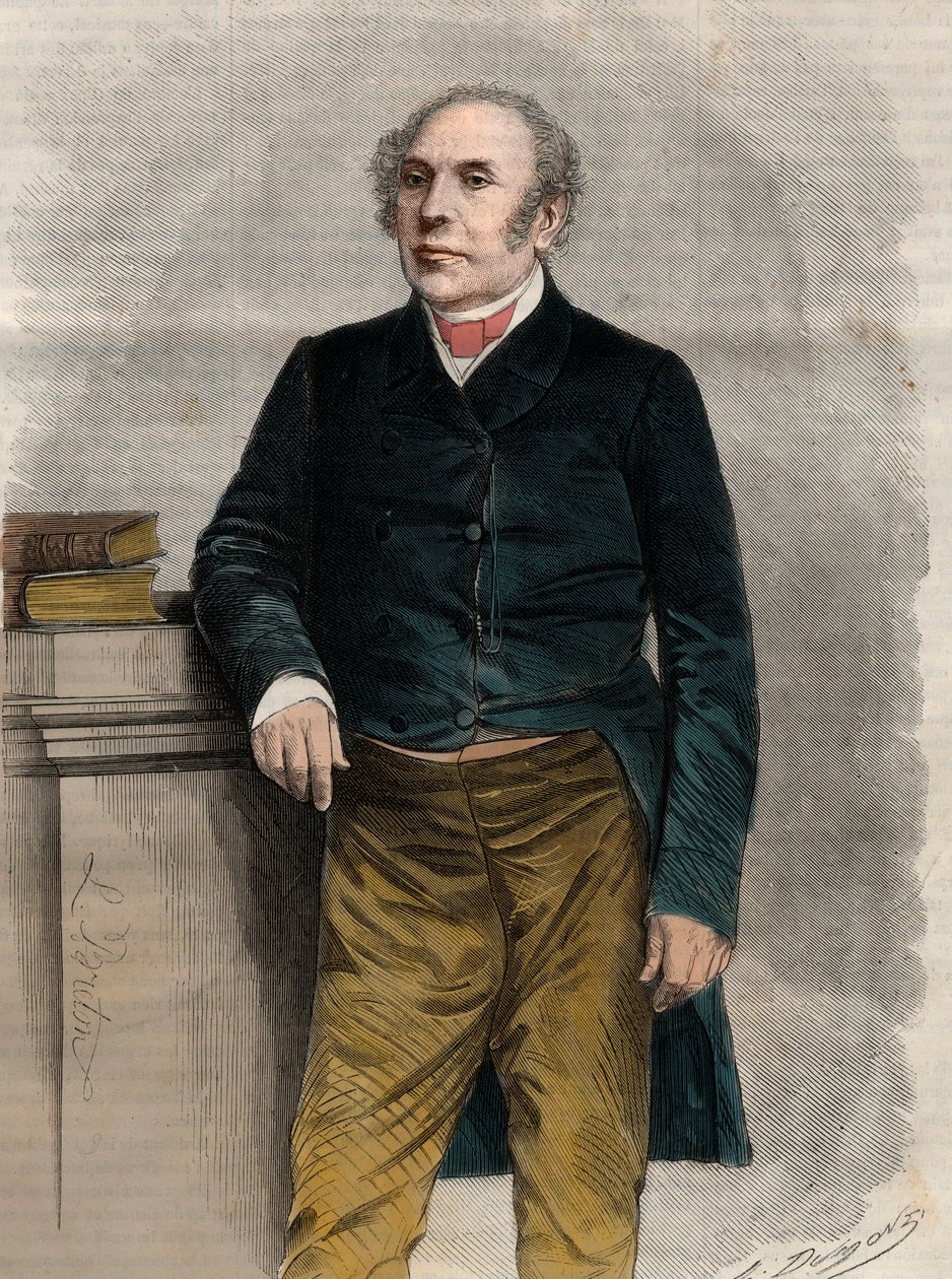 पियरे एंटोनी (पियरे-एंटोनी) बेरीर (1790-1868) (बेरीर जूनियर), फ्रांसीसी वकील और राजनीतिज्ञ का पोर्ट्रेट। "ब्रह्मांड शानदार" में उत्कीर्णन द्वारा अज्ञात कलाकार