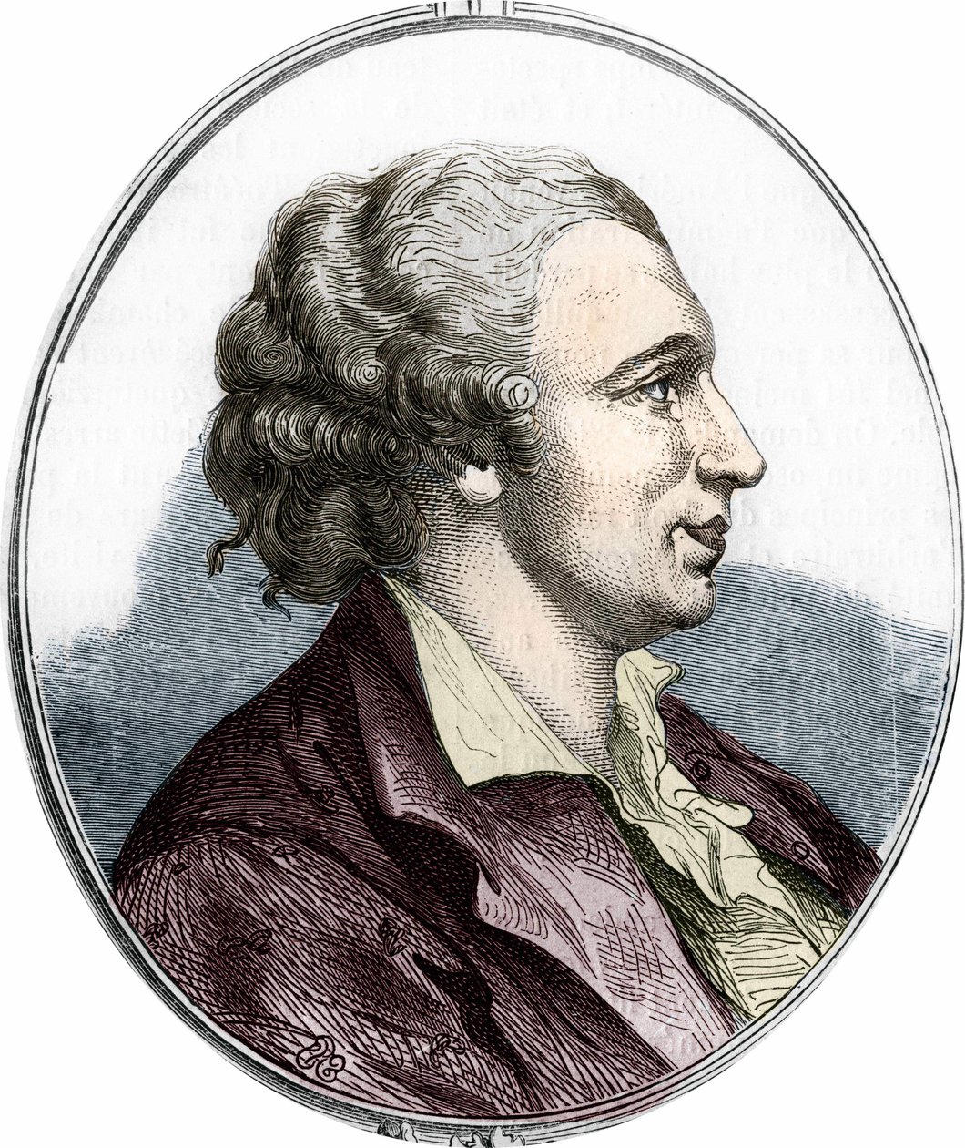 पियरे ऑगस्टिन कैरन डी ब्यूमर्चैस (1732 - 1799) का पोर्ट्रेट फ्रांसीसी लेखक और नाटककार। 1866 का उत्कीर्णन। द्वारा अज्ञात कलाकार