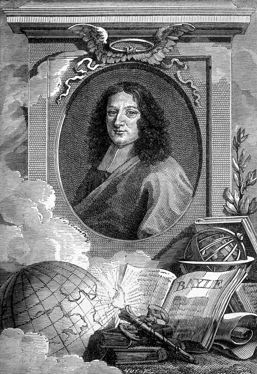 पियरे बेले का पोर्ट्रेट (1647 - 1706) फ्रांसीसी लेखक और दार्शनिक। द्वारा अज्ञात कलाकार