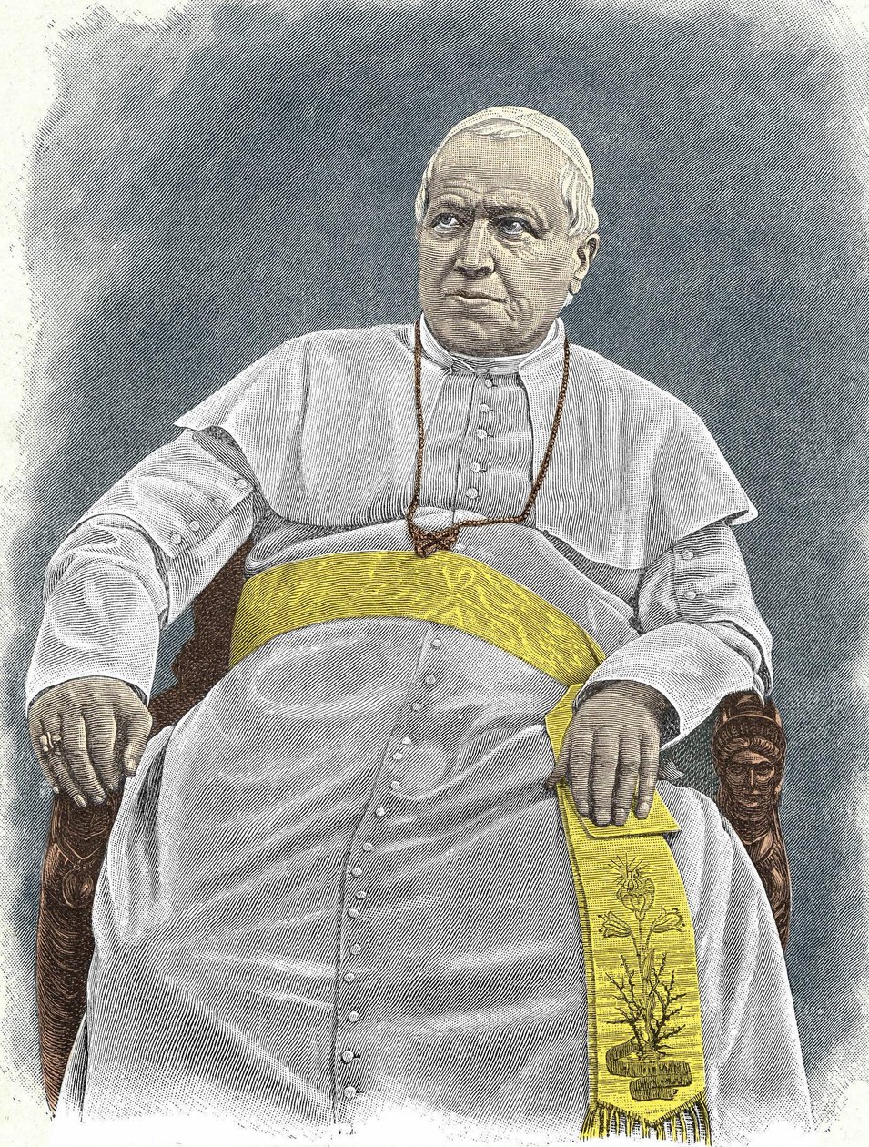 पायस IX (1792 - 1878), 253 वें पोप (1846 - 1878) का पोर्ट्रेट। द्वारा अज्ञात कलाकार