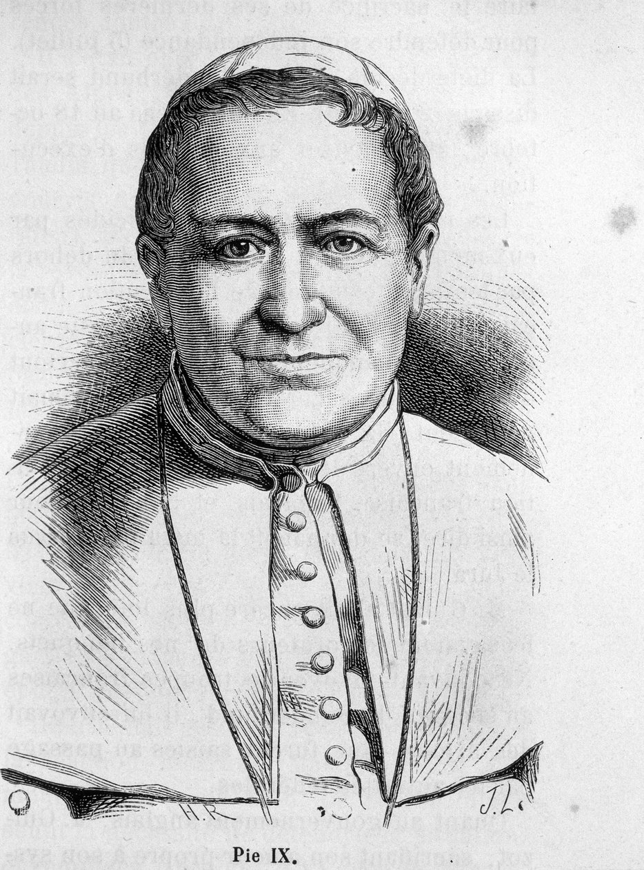 पोप पायस IX (1792 - 1878) का पोर्ट्रेट। द्वारा अज्ञात कलाकार
