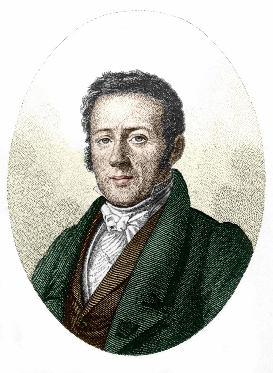 रेने प्रिमरोज़ लेसन (1794-1849) का पोर्ट्रेट, प्रकृतिवादी और जीवविज्ञानी। द्वारा अज्ञात कलाकार