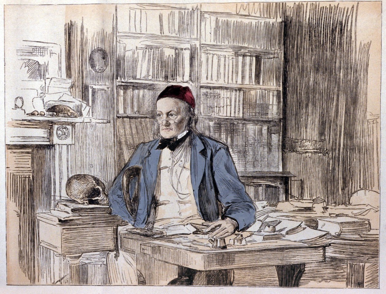 रिचर्ड ओवेन का पोर्ट्रेट (1810-1890), अंग्रेजी प्रकृतिवादी। द्वारा अज्ञात कलाकार
