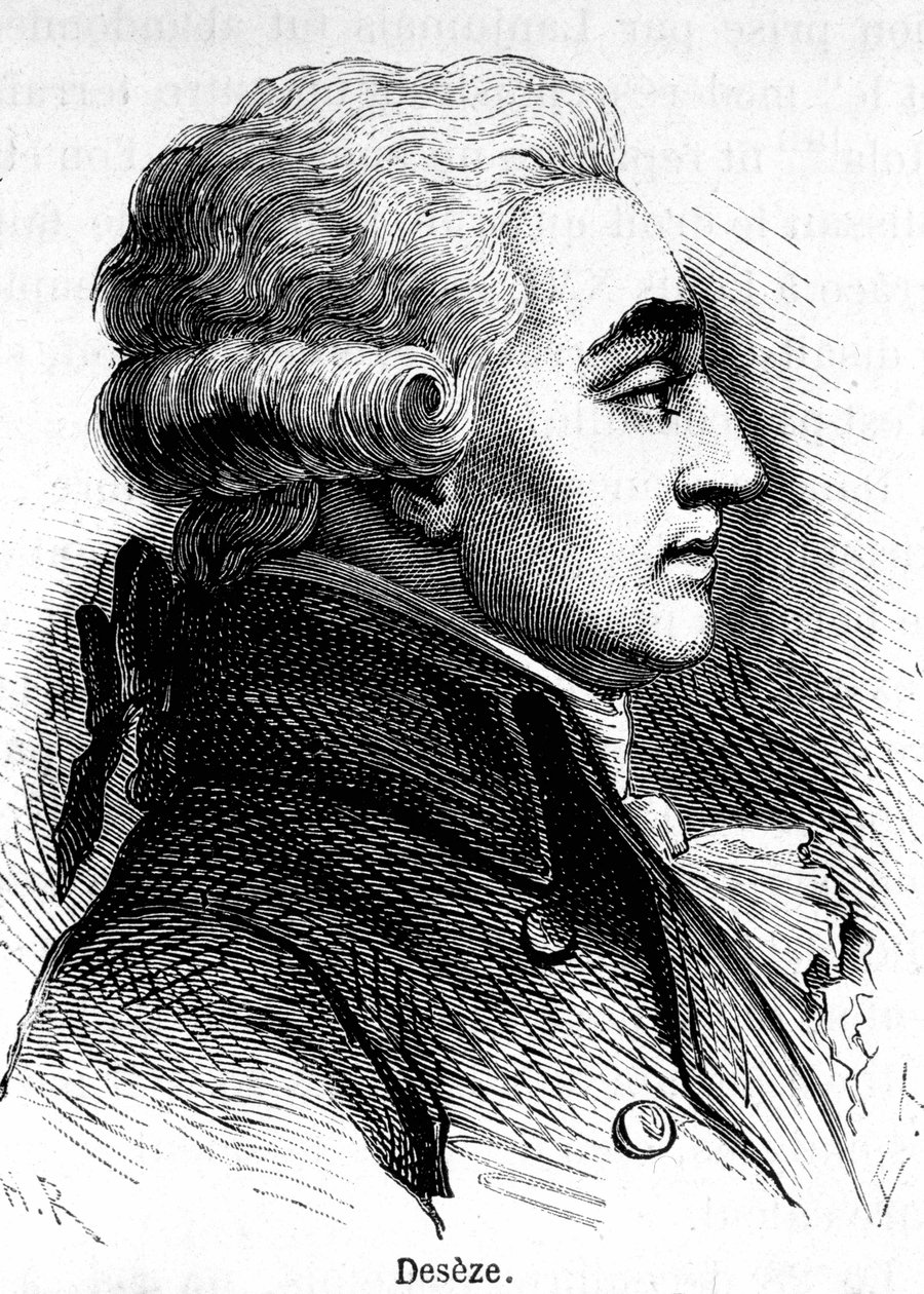 अपने मुकदमे के दौरान लुई सोलहवें के वकील रोमेन डेसेज़ या डी सेज़ (1748-1828) का पोर्ट्रेट। द्वारा अज्ञात कलाकार