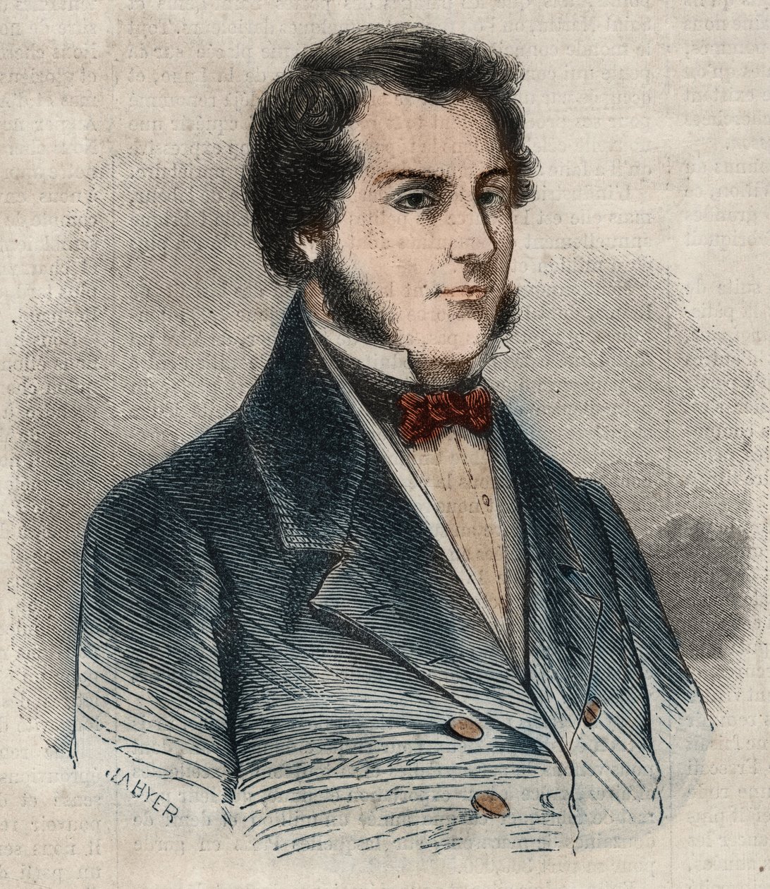 सर जेम्स ब्रुक का पोर्ट्रेट, सरवाक के राजा (1803-1868) के रूप में जाना जाता है, ब्रिटिश साहसी सरवाक का पहला सफेद राजा। 1857 से "ले मोंडे शानदार" में उत्कीर्णन। निजी संग्रह। द्वारा अज्ञात कलाकार