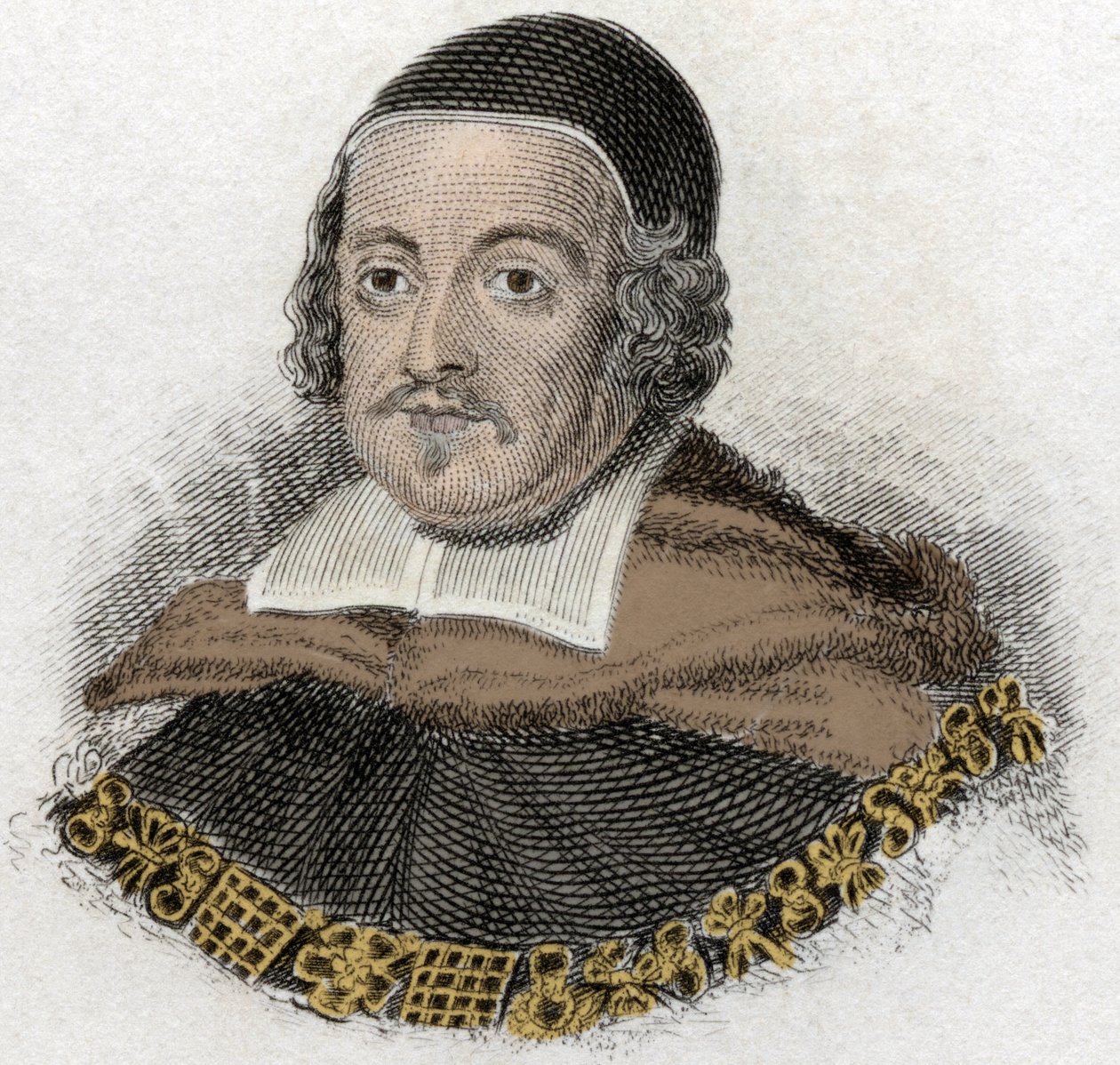 सर मैथ्यू हेल का पोर्ट्रेट (1609 - 1676) अंग्रेजी न्यायाधीश और वकील द्वारा अज्ञात कलाकार