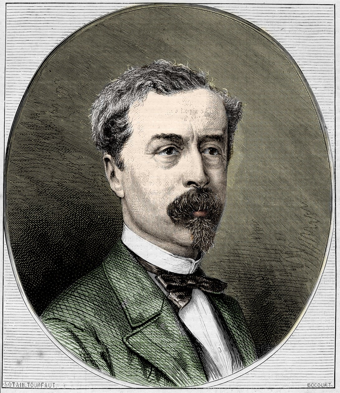 सर रिचर्ड वालेस का पोर्ट्रेट (1818-1890), अंग्रेजी परोपकारी और कला संग्रहकर्ता। 1872 से उत्कीर्णन। द्वारा अज्ञात कलाकार