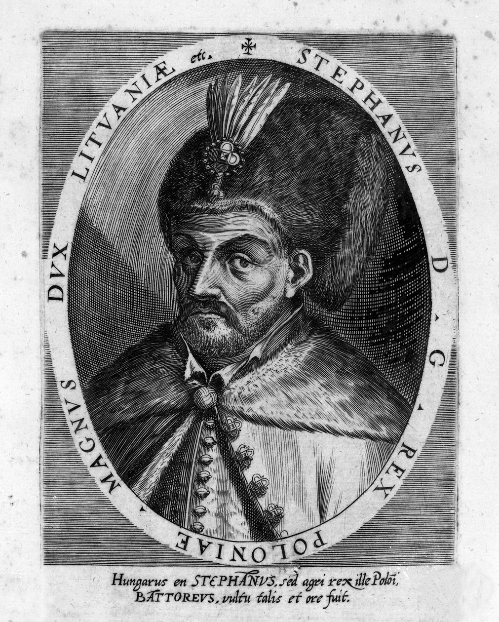 स्टीफन आई बाथोरी (1533-1586), ट्रांसिल्वेनिया के राजकुमार और पोलैंड के राजा का पोर्ट्रेट। द्वारा अज्ञात कलाकार