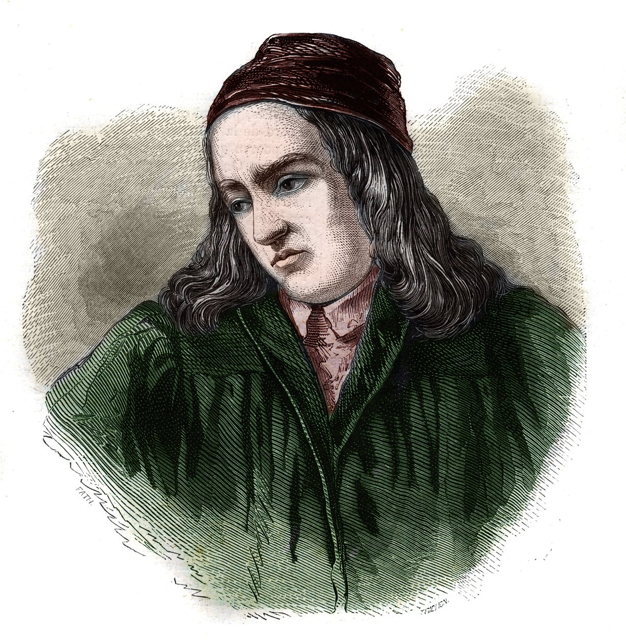 नीम (या नीहेम) (1345-1418) जर्मन इतिहासकार द्वारा टेओडोरिको (थियोडोर थियोडोरिक) का पोर्ट्रेट। द्वारा अज्ञात कलाकार