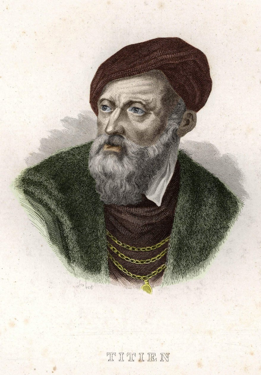 टिज़ियानो वेसेलियो (द टिटियन) का पोर्ट्रेट (1490 - 1576) द्वारा अज्ञात कलाकार