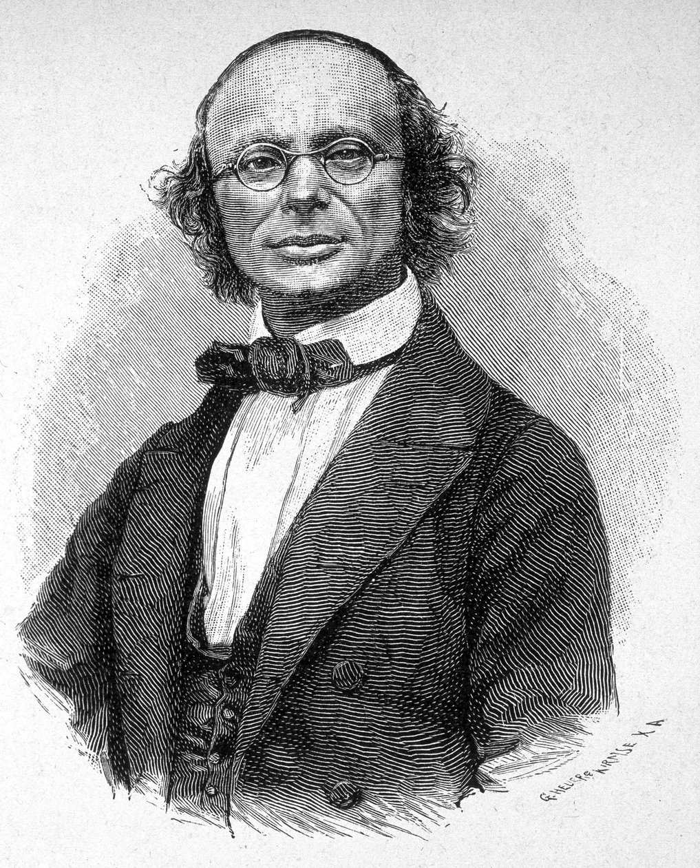 विल्हेम वेबर का पोर्ट्रेट (1804 - 1891) जर्मन भौतिक विज्ञानी। द्वारा अज्ञात कलाकार